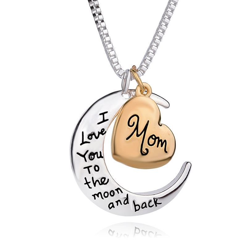 New Fashion Love Pendant I Love You Mom Sweater Chain Necklace Yiwu Nihaojewelry Wholesale display picture 8