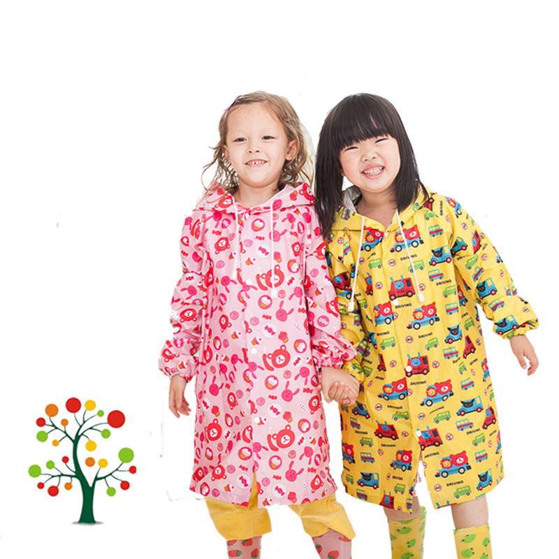 Cartoon print raincoat reflective strip raincoat rain gear (support a generation of hair)