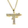 Men's necklace hip-hop style, submachine gun, fashionable pendant, accessory, European style