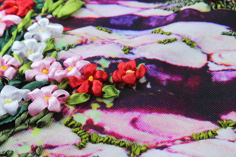 Oujin nianhua cinta bordado fábrica directa color impresión colgante pintura caliente hogar sala de estar entrada pintura decorativa