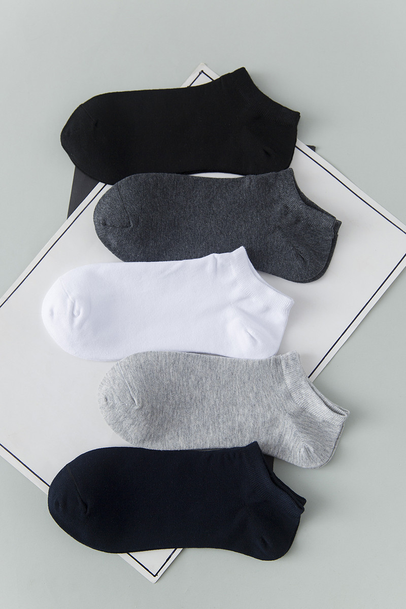 夏季韩版男士棉质船袜 复古潮流隐形袜 素色平板袜子个性时尚批发详情6