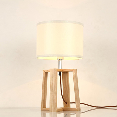 Northern Europe Simplicity Home Furnishing Fabric art Table lamp originality Study bedroom Bedside Wooden e27 Table lamp Manufactor Direct selling