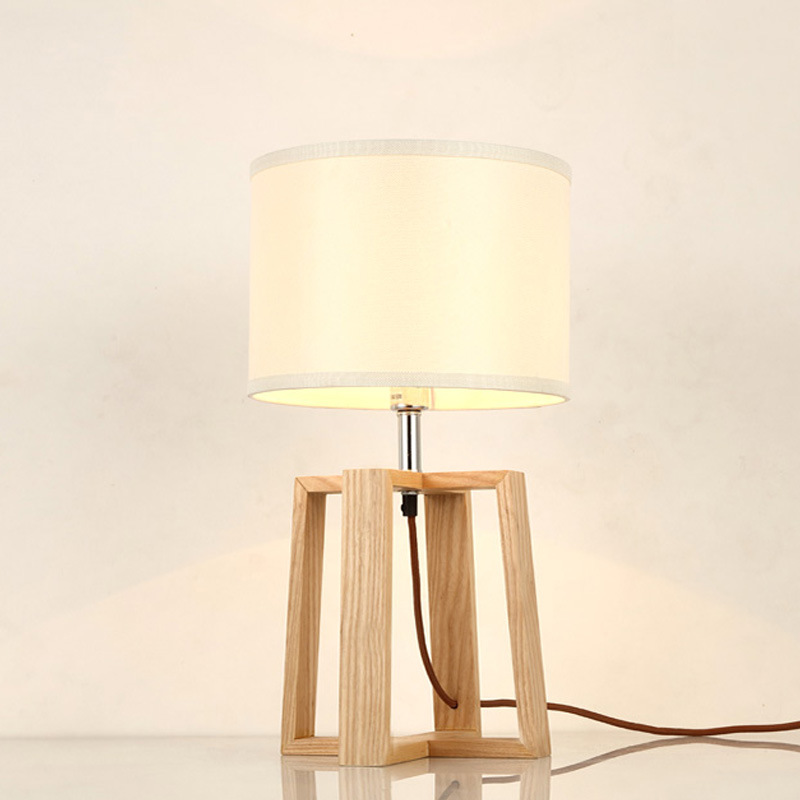 Northern Europe Simplicity Home Furnishing Fabric art Table lamp originality Study bedroom Bedside Wooden e27 Table lamp Manufactor Direct selling