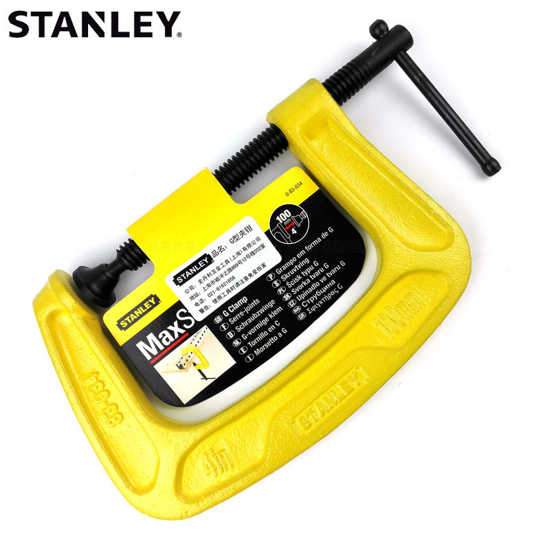 史丹利G字型夹钳8寸 83-036-23木工夹子C型夹具 固定夹D形夹紧器