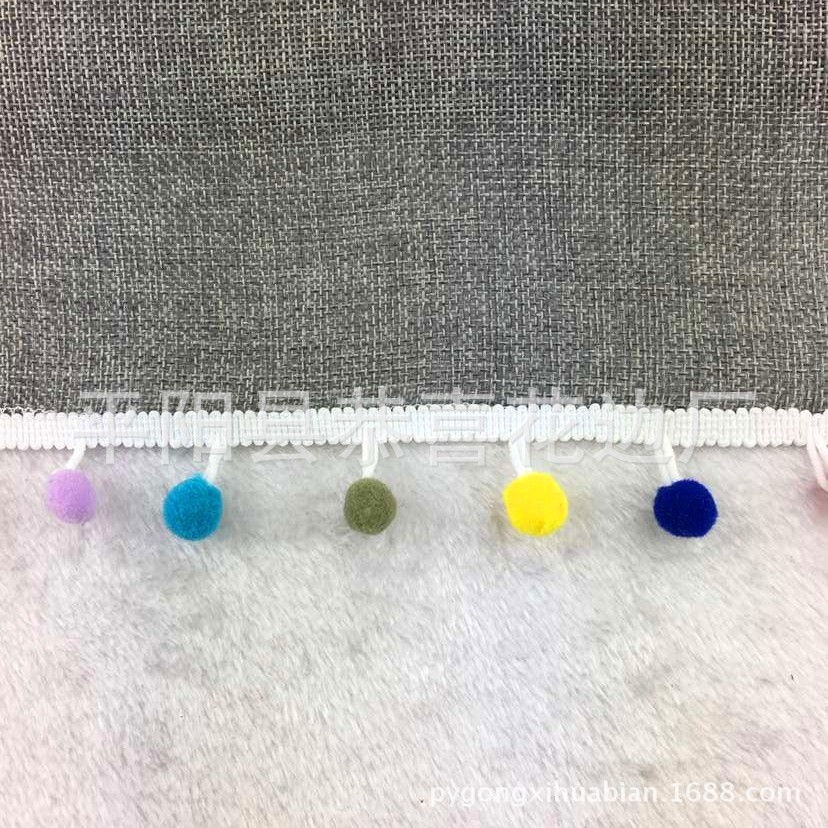 6色直角手工毛球