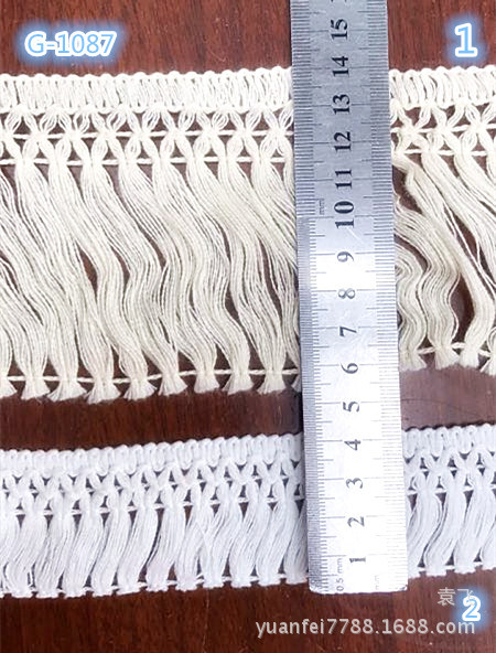 G-1087全纯棉流苏花边DIY波西米亚棉线花边现货批发