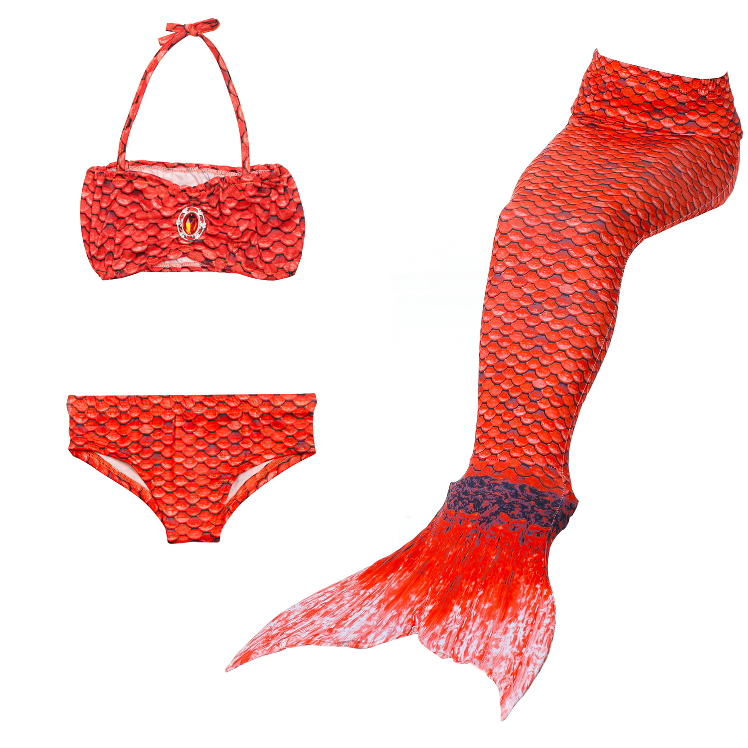 Girl's Fashion Mermaid Nylon Polyester Bikinis 2 Piece Set display picture 10