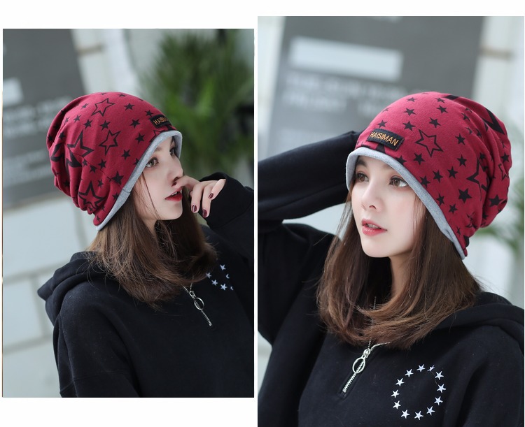 Unisex Simple Style Star Patch Crimping Beanie Hat display picture 5