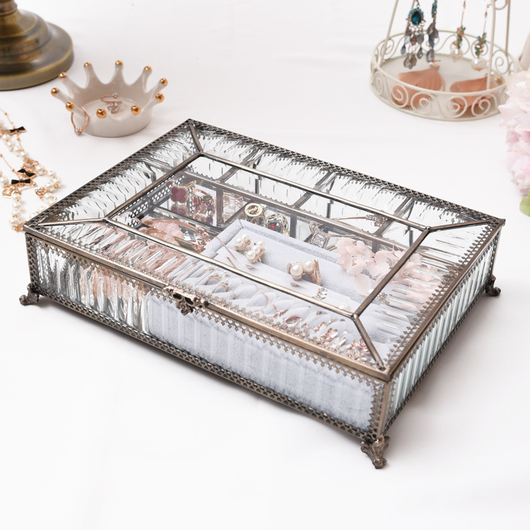 2020 DDisplayGlass Jewelry Box Ornate Personalized Jewelry Box For Girl
