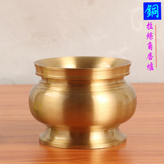 圓通佛具廠家直供銅拉絲素麵光身香爐批發佛具用品佛堂供具 香爐