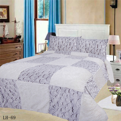 Cross border Electricity supplier Manufactor Foreign trade wholesale Pieces Quilting Flannel Sherpa Supersoft PV Plush quilt