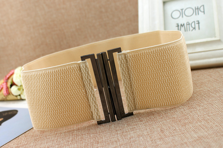 Abito da donna alla moda, ampio e stretto con bottoni, cintura elastica versatile per quattro stagioni. Cintura decorativa da donna_voghion.com