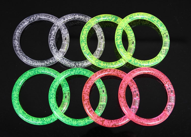 led七彩亚克力发光手镯 发光圆环气泡手环 发光玩具 派对助威道具