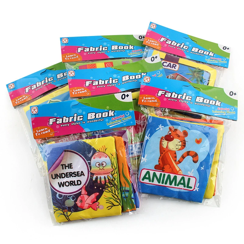 Three dimensional cloth book, digital cognitive toy, early education, English
