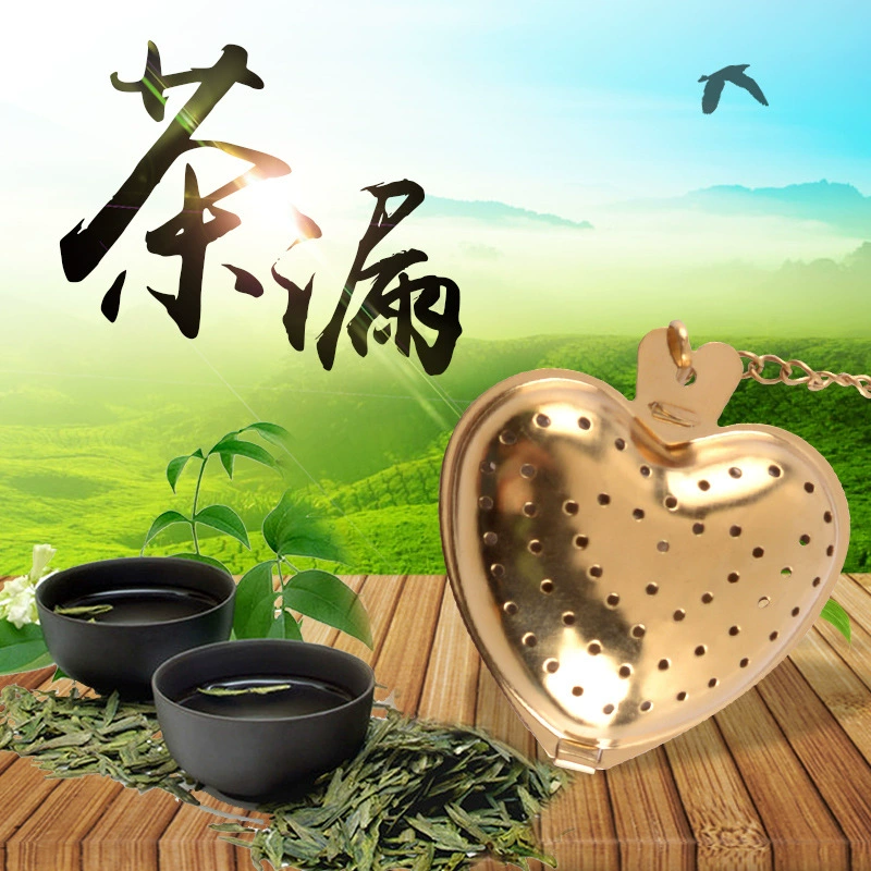 Чайник 304 Нержавеющая сталь Золотой чай Утечка Чай Фильтр Послеобеденный чай Перерыв Чай Фильтр Чайный шарик