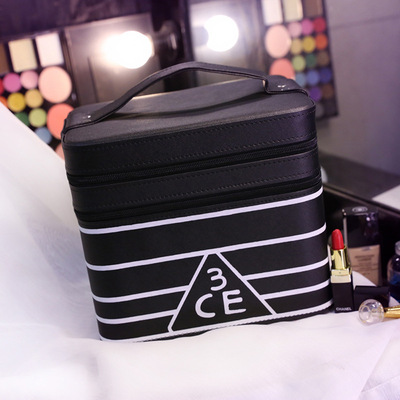 大容量化妝包韓國大號便攜手提化妝箱 雙層硬的收納包旅行洗漱包