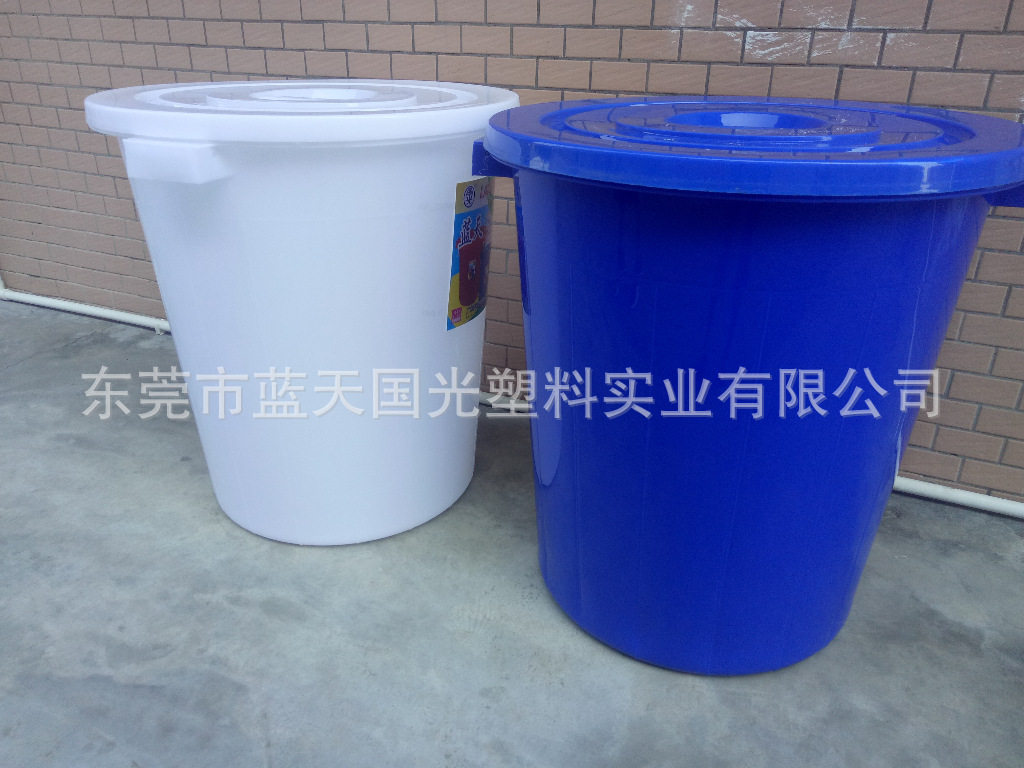 蓝天生产直销家用塑料大白桶 腌制食品专用塑料白色桶 食品级