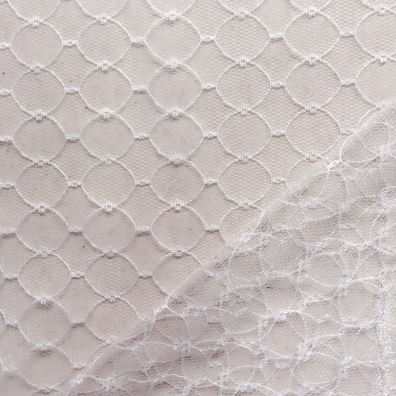 爆款薄透轻颖无弹全锦纶蕾丝圆圈网布 适用童装打底衫现货批发