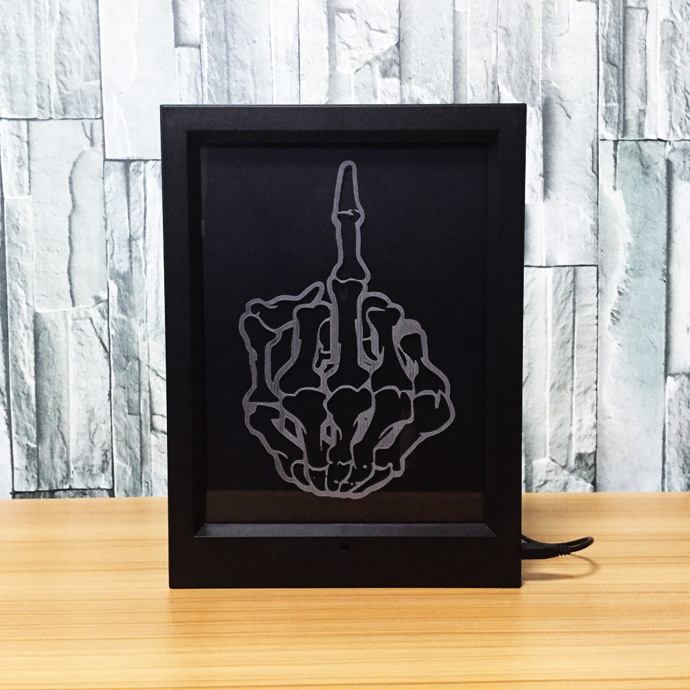 led相框灯 3D灯 小夜灯 创意产品 三环灯