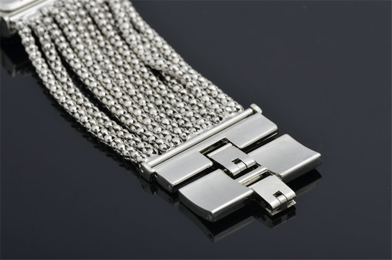 Set orologio da donna con bracciale design quadrato strass_voghion.com