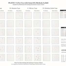 金相挂图 图谱 钢中非金属夹杂物含量测定评级图（美标号:E45）