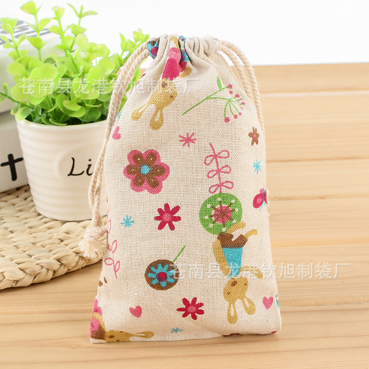 麻布抽绳袋