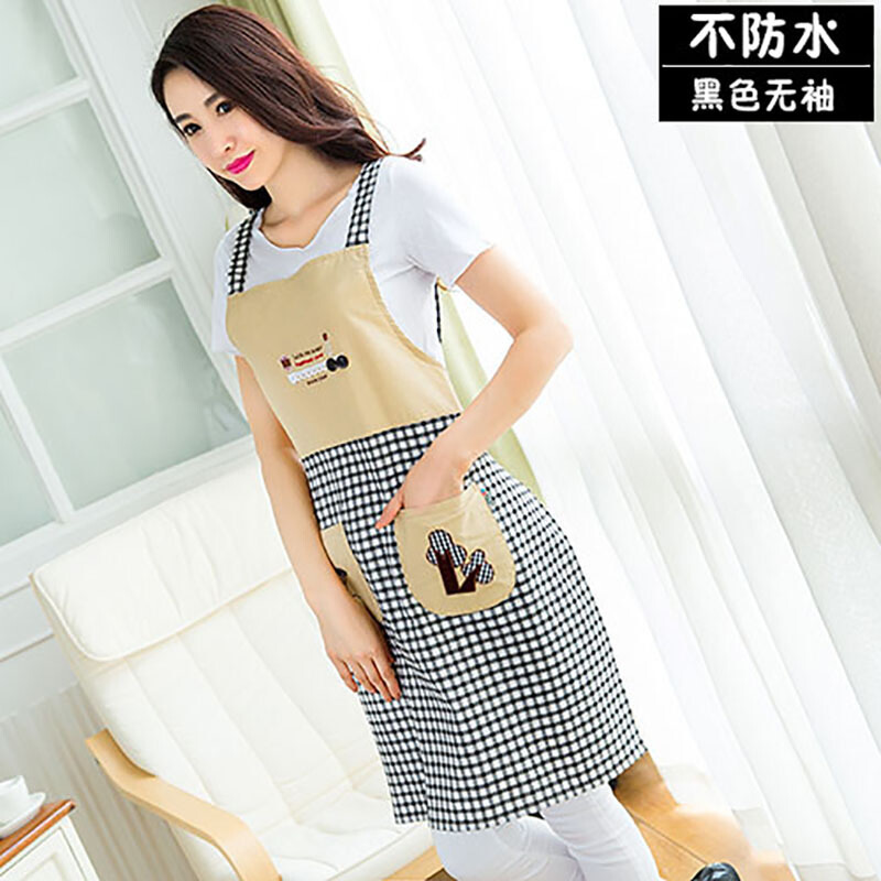 Cocina cocina delantal de algodón puro coreano moda adulto mono manga larga delantal impermeable a prueba de aceite anti-vestidor mujeres