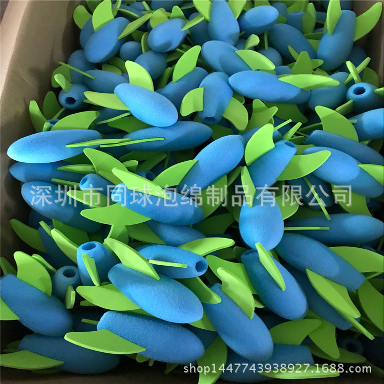 eva泡棉磨制飞弹 epe珍珠棉发声火箭筒 海绵开槽玩具头 来样
