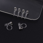 DIY树脂耳环无耳洞U形透明塑料耳夹 闭口吊圈 隐形无痛耳环