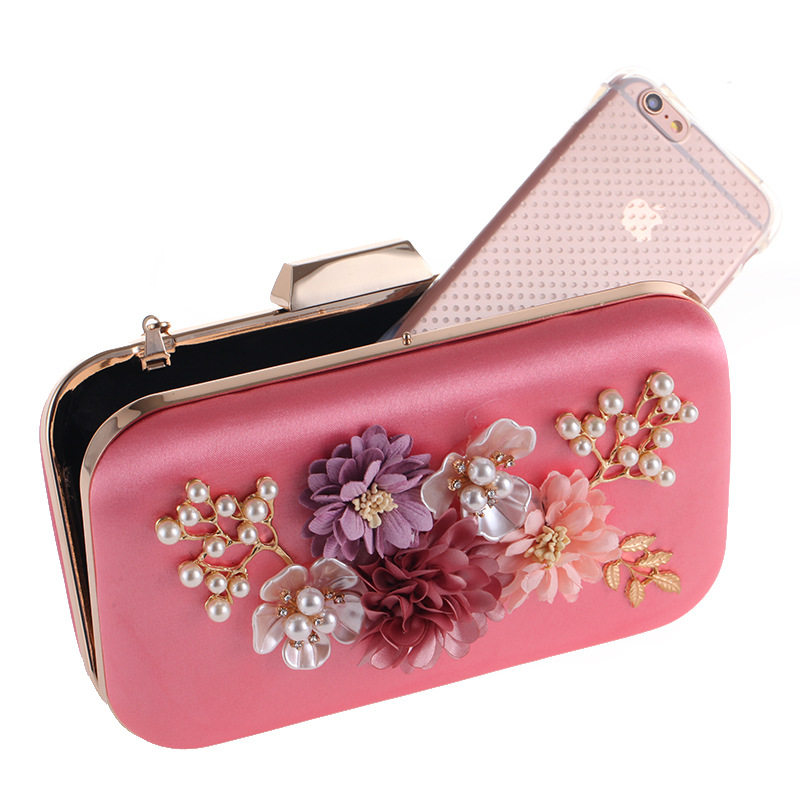 Luxury Rose Flower Korean Women&#39;s Flash Evening Package display picture 6