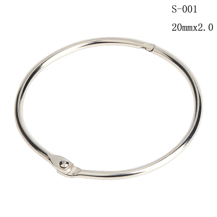 廠家直銷 金屬開口圈 環保優質裝訂扣 活動扣書環活頁圈線圈 20mm