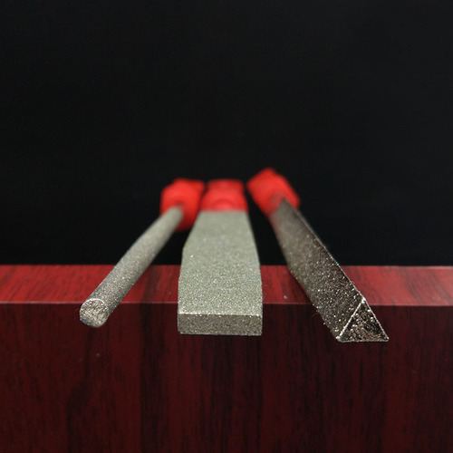 6-12 inch diamond file flat file triangle file round file electroplated large plate file flat file red handle