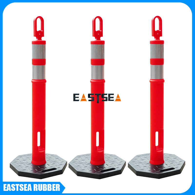 厂家供应 东海提手环诱导柱 矩形塑料警示柱 交通设施路障锥