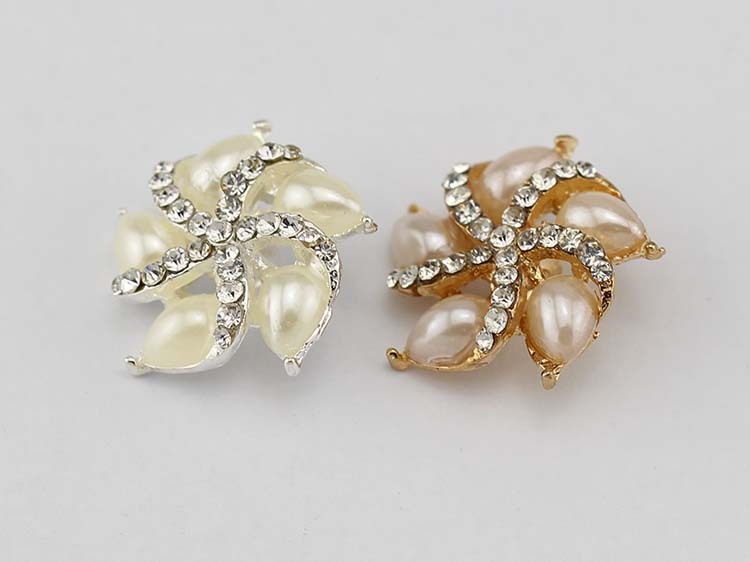 DIY扣子高档服装辅料金属钮扣镶钻奢华大衣外套装饰手缝纽扣