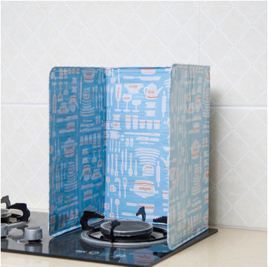 Printed gas stove aluminum foil oil shield heat insulation plate kitchen cooking oil shield household stove anti-splash oil shield