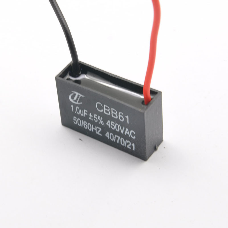 CBB61启动电容 风扇启动电容 1UF/450V 引线长10CM 0.015KG