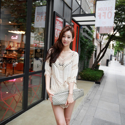 2018 Bohemia bikini Smock Swimsuit Crochet weave lace manual knitting Smock wholesale