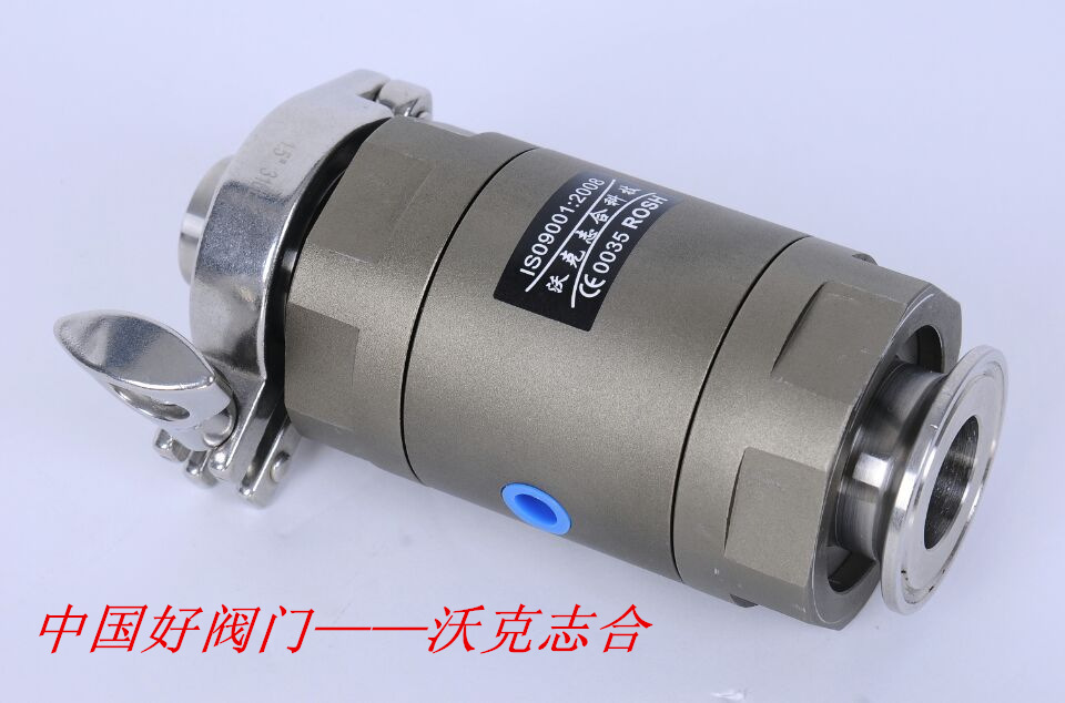 卡箍式不锈钢气动夹管阀,不锈钢卡箍式气动管囊阀,不锈钢气动管夹阀-宁波市沃克志合阀门有限公司