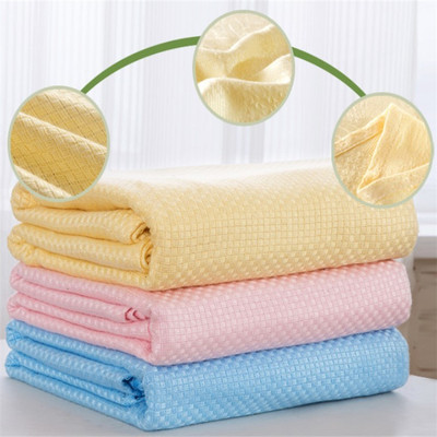 跨境夏季婴幼儿成人宝宝盖毯 凉丝感午睡空调被 竹纤维冰丝毯批发|ms