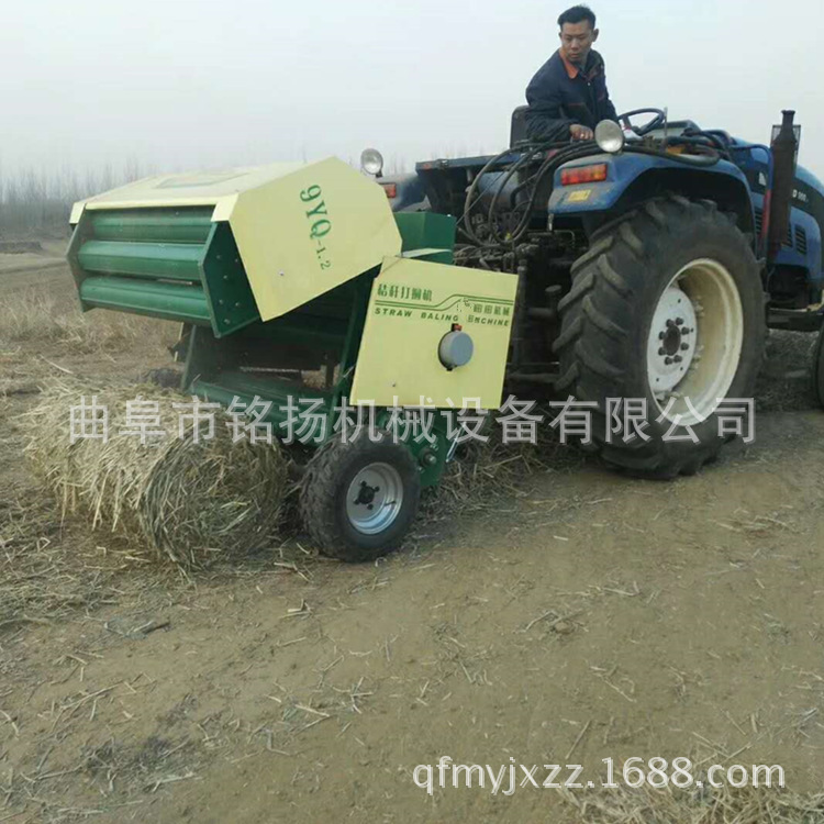 邢台四轮车牵引式秸秆打捆机四轮小型小麦秸秆打捆机