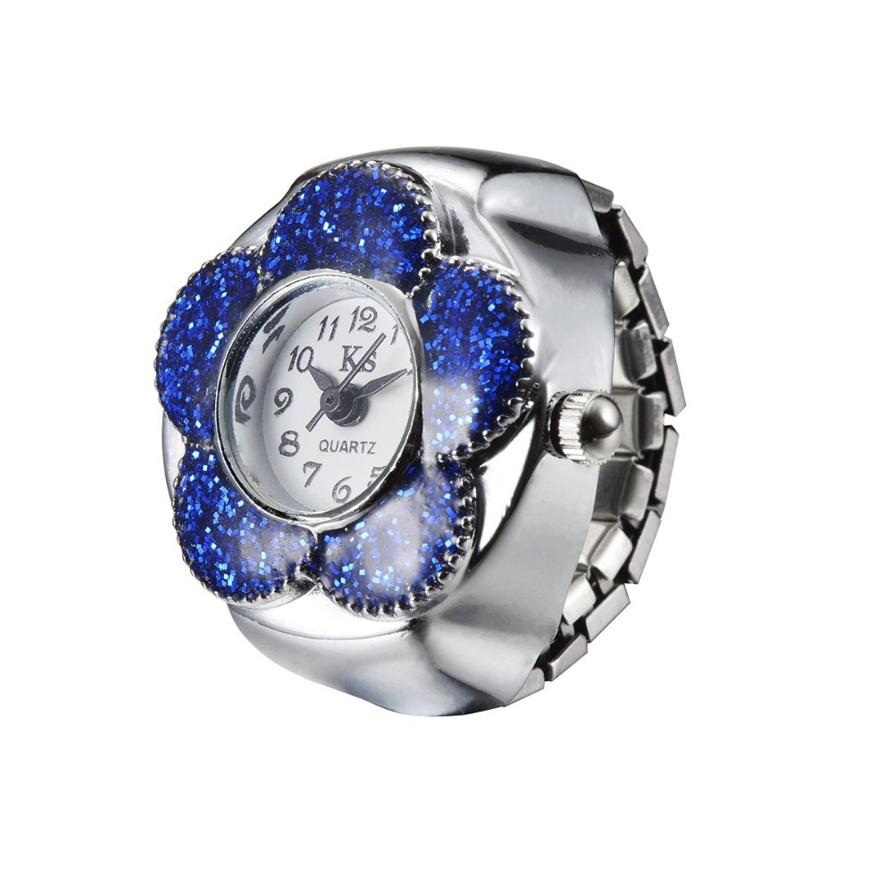 [Manufacturer Outlet] Fashion Cute Five-leaf Flower Ring Watch Women's Watch Exquisite Small Gift