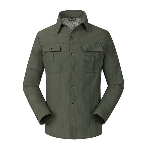 Wholesale men's outdoor quick-drying clothing and pants set, quick-drying shirt, short-sleeved pants, detachable 1706