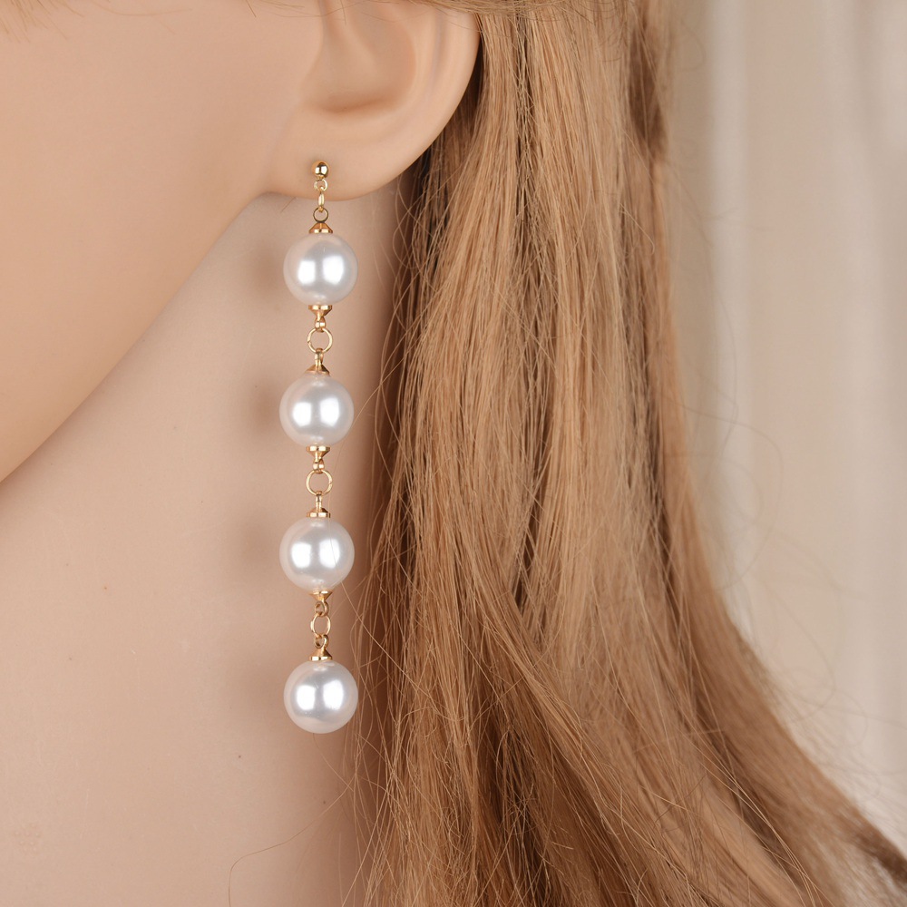 Korea style pearlearring (Silver)NHBQ0977-Silver