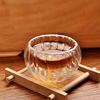 High borosilized insulation glass tea set pumpkin cup 50ml striped insulation small double -layer cup small tea cup