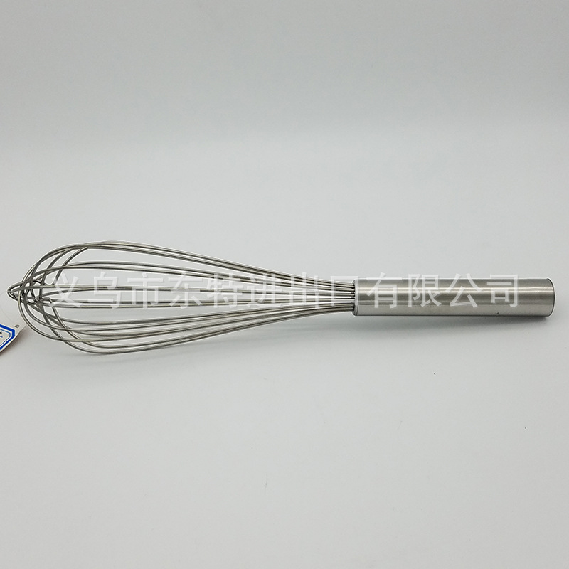 Factory direct sales of stainless steel egg beater with steel handle and 8-line manual mixer. Egg and cream beater for baking detail image 7