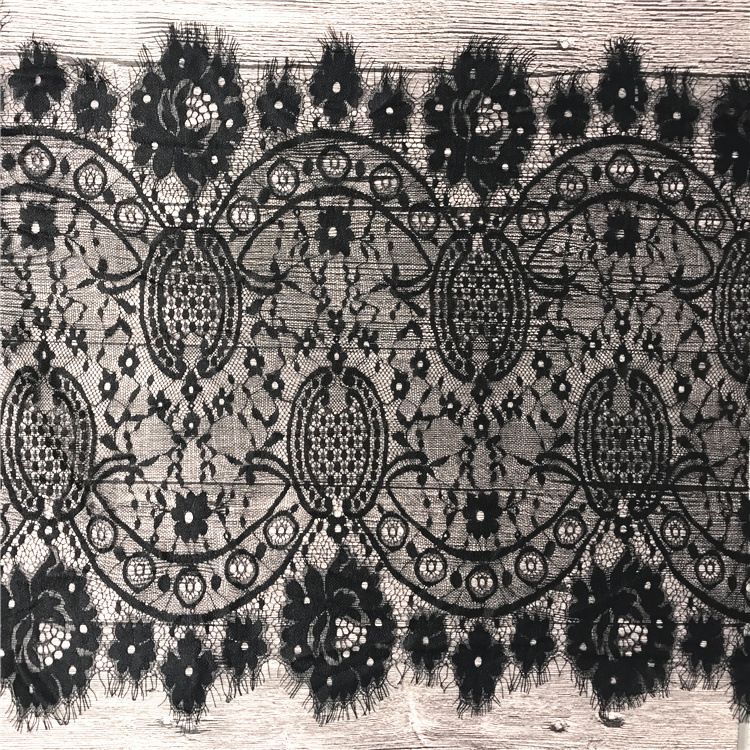 夏季热销46CM剪线睫毛蕾丝花边女装外贸内衣抹胸打底睫毛蕾丝批发