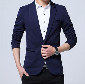 秋季新款男士速卖通外贸韩版小西装简约时尚百搭西服上衣外套批发|ru