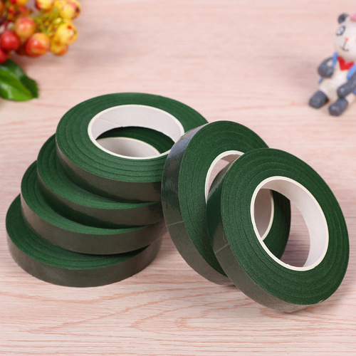 Green tape, fabric tape, strong high-viscosity packaging material, twist stick bouquet, green tape diy production material