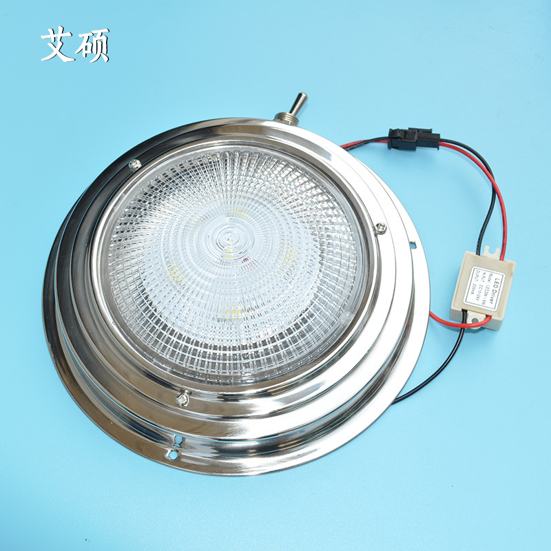厂家批发圆顶不锈钢船舶用手拨灯 钨丝/LED 船用五金灯具游艇配件