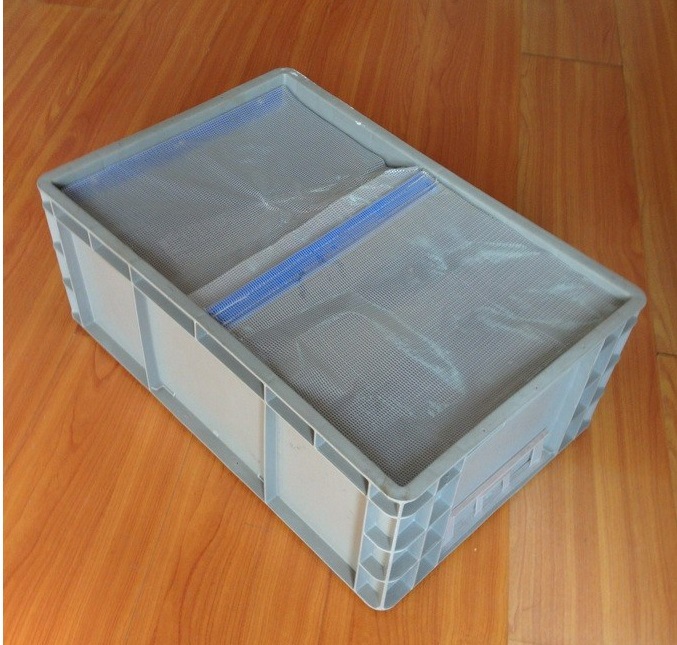 30丝PVC透明夹网布 周转箱防尘帘 透明防水夹网布300D 9*9